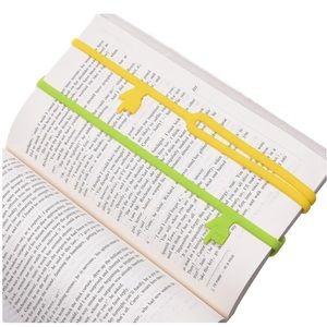 NWOT 8 pcs Finger Pointer Bookmark Elastic Book Mark Strap - Multicolored